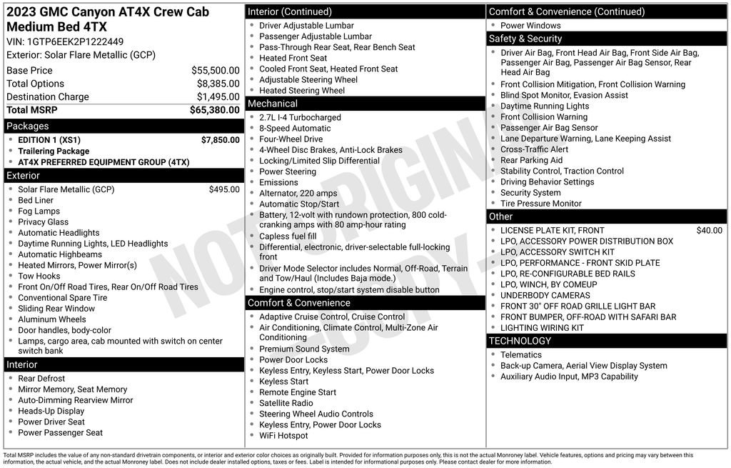 Used 2023 GMC Canyon AT4X w/ Edition 1 AWD/4WD image 46