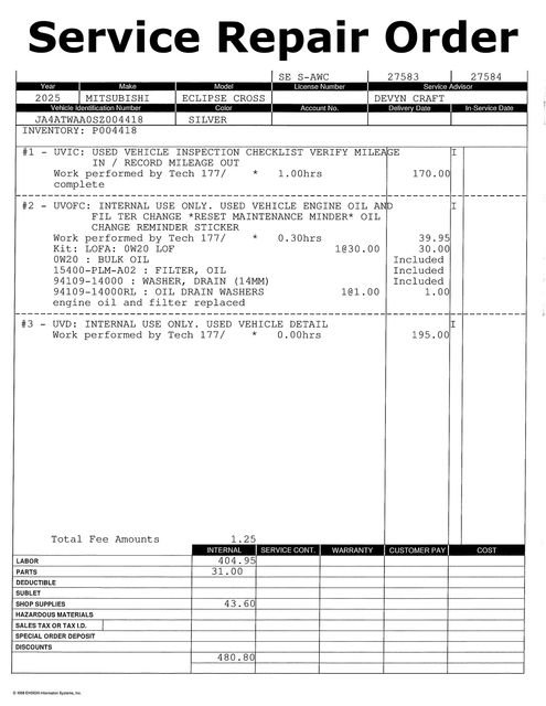 Used 2025 Mitsubishi Eclipse Cross SE image 12