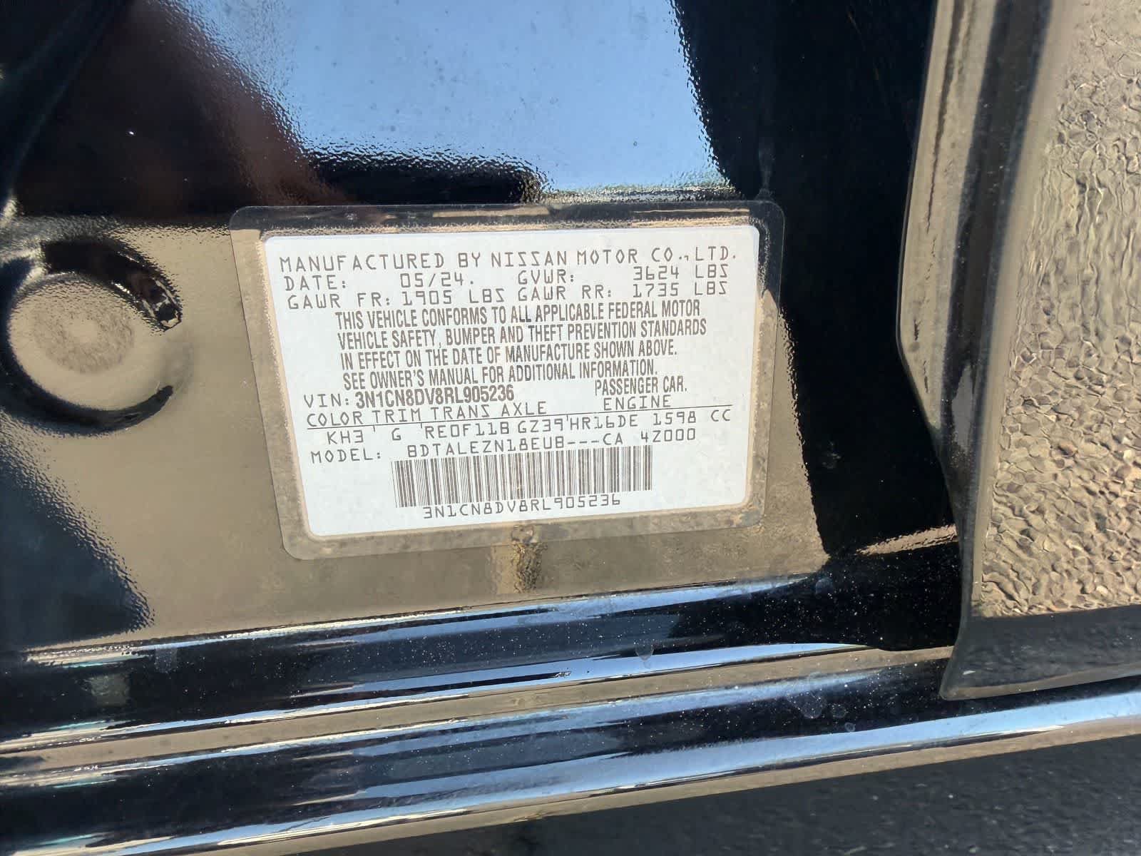 Certified 2024 Nissan Versa S w/ Trunk Package FWD image 28