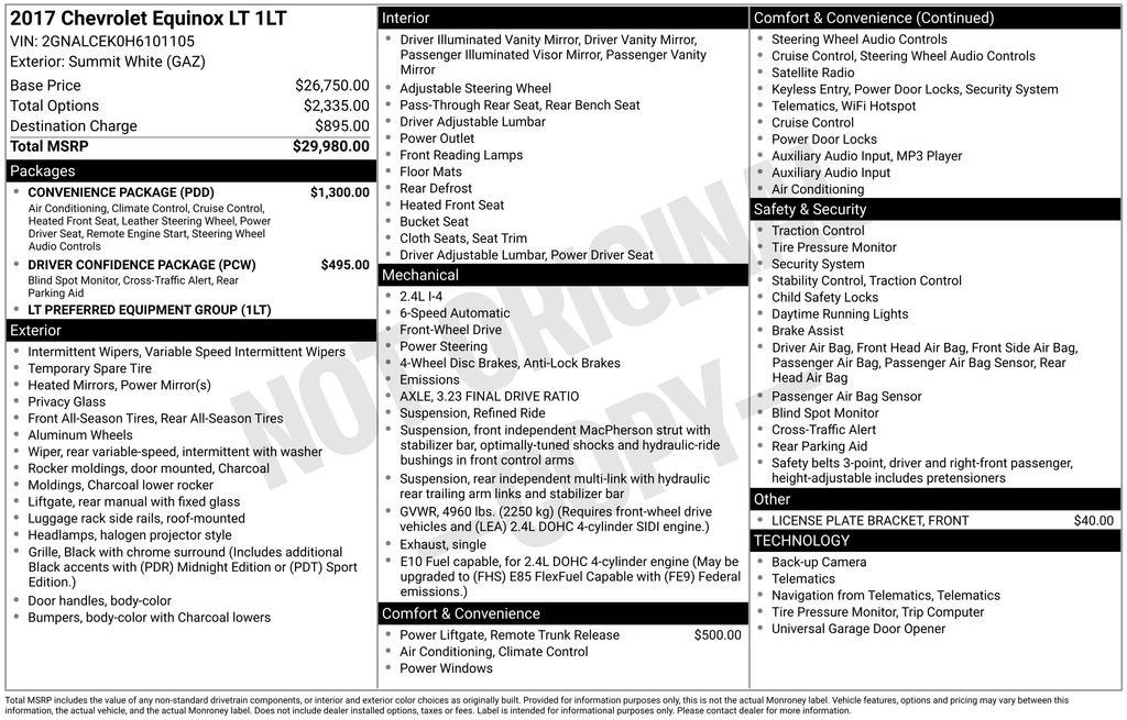 Used 2017 Chevrolet Equinox LT w/ Convenience Package image 6