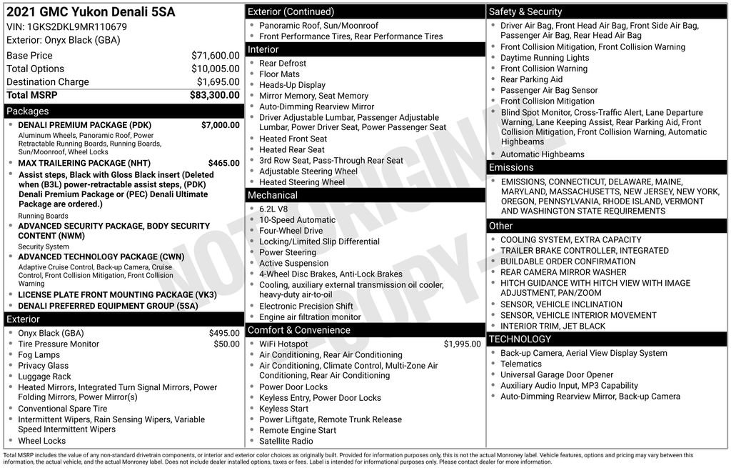 Used 2021 GMC Yukon Denali w/ Denali Premium Package image 20