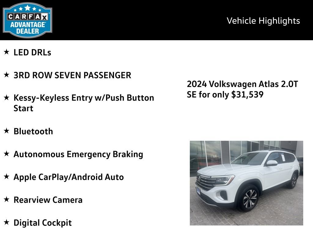 Used 2024 Volkswagen Atlas SE image 4