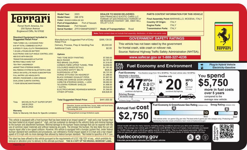 Certified 2023 Ferrari 296 GTS image 33
