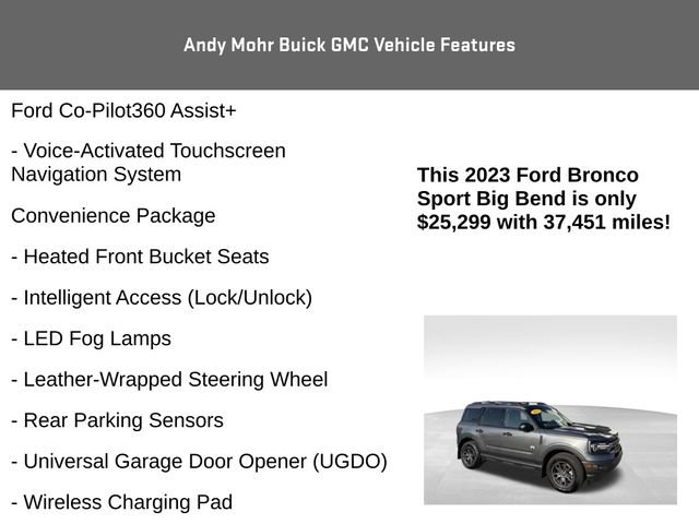 Used 2023 Ford Bronco Sport Big Bend w/ Convenience Package AWD/4WD image 12