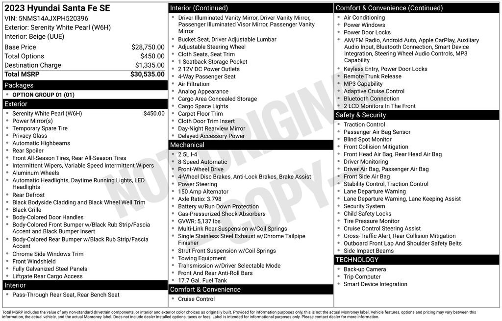 Used 2023 Hyundai Santa Fe SE image 8