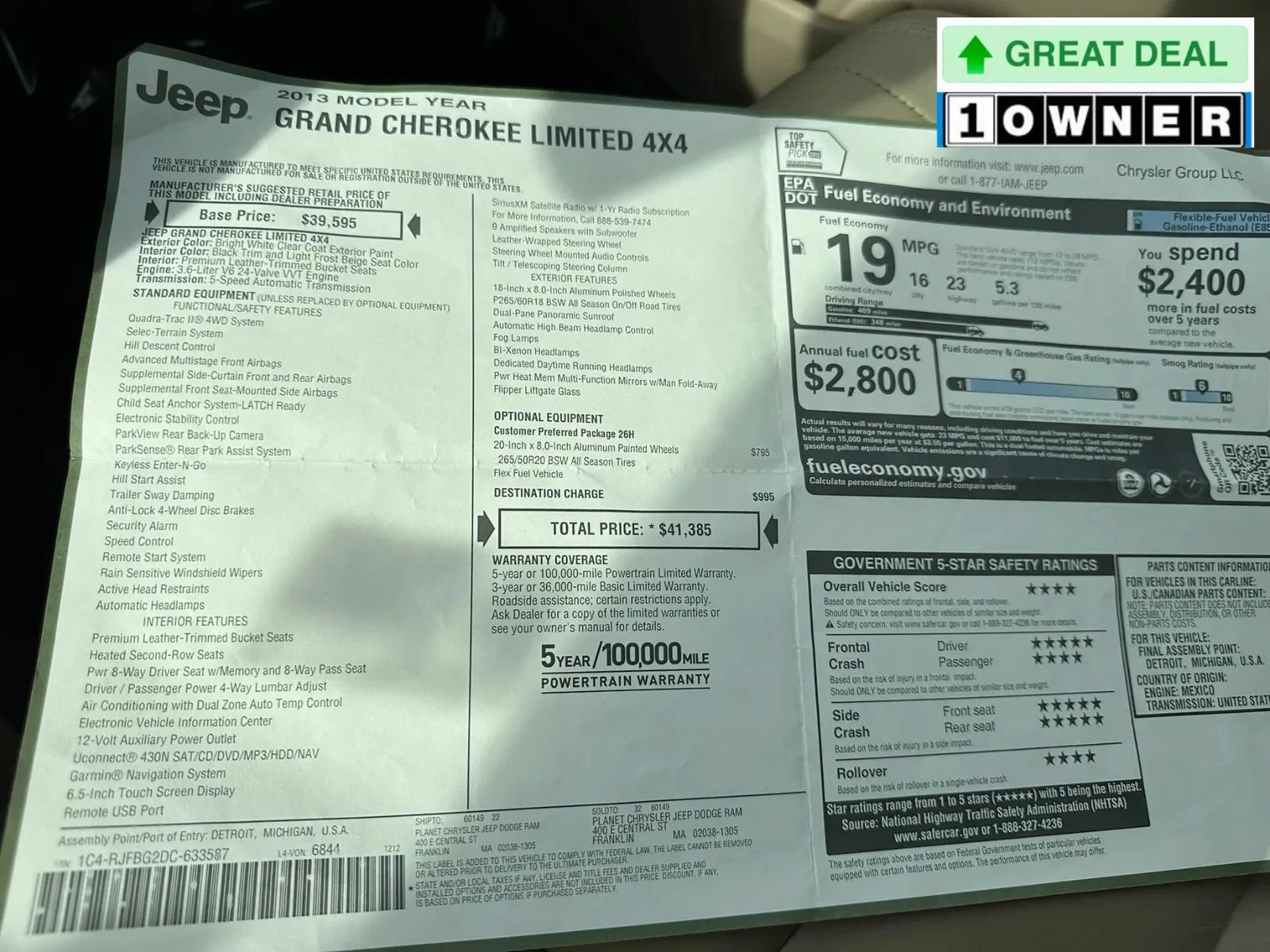 Used 2013 Jeep Grand Cherokee Limited AWD/4WD image 29