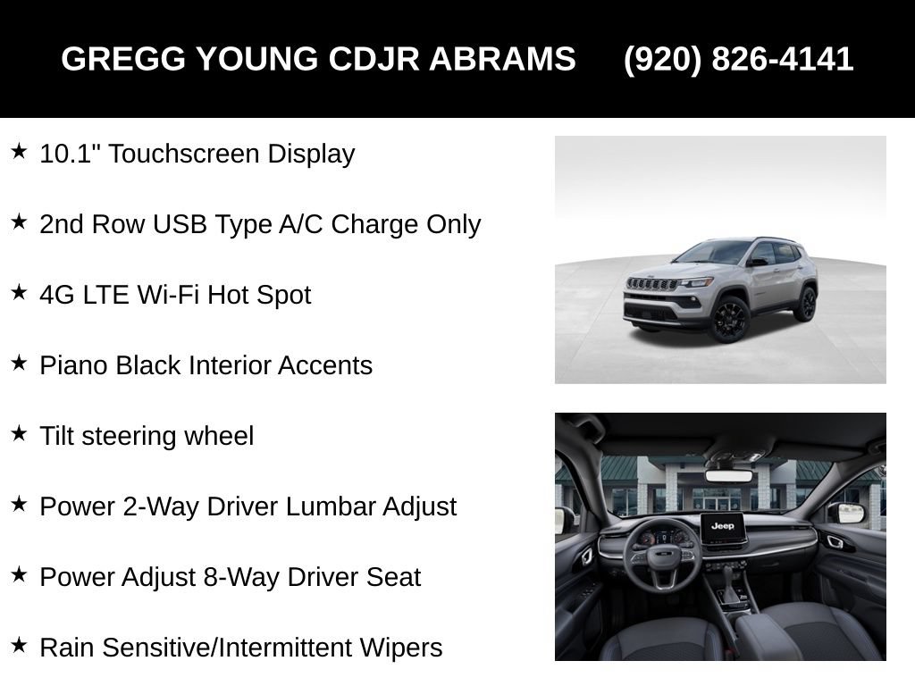 Used 2026 Jeep Compass Latitude w/ Quick Order Package 29K AWD/4WD image 33