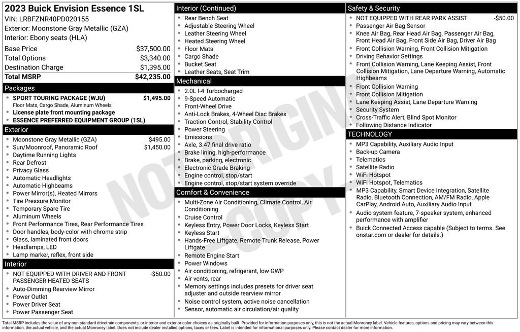 Certified 2023 Buick Envision Essence w/ Sport Touring Package image 3