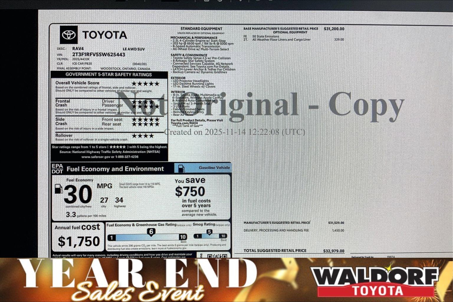 New 2025 Toyota RAV4 LE image 16