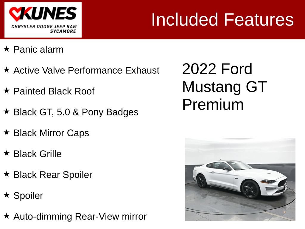 Used 2022 Ford Mustang GT Premium w/ Black Accent Package RWD image 4