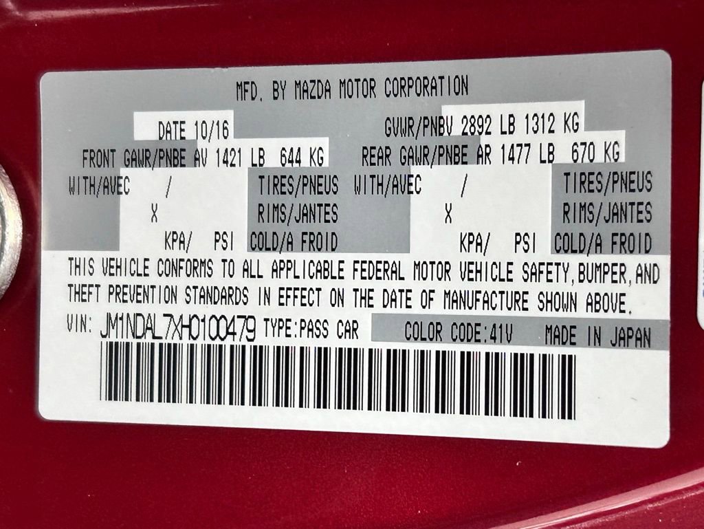 Used 2017 MAZDA MX-5 Miata RF Club image 22