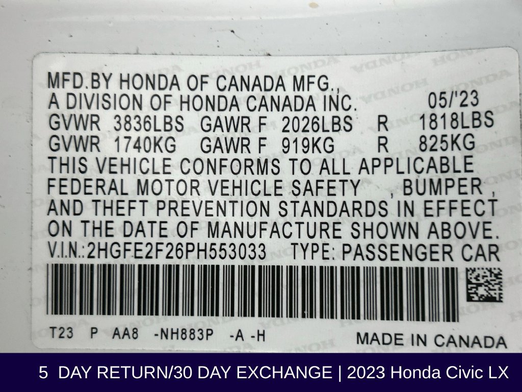 Used 2023 Honda Civic LX image 33