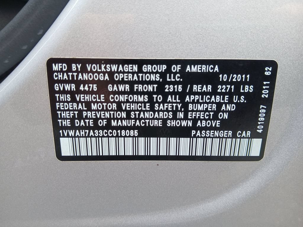 Used 2012 Volkswagen Passat 2.5 S FWD image 27