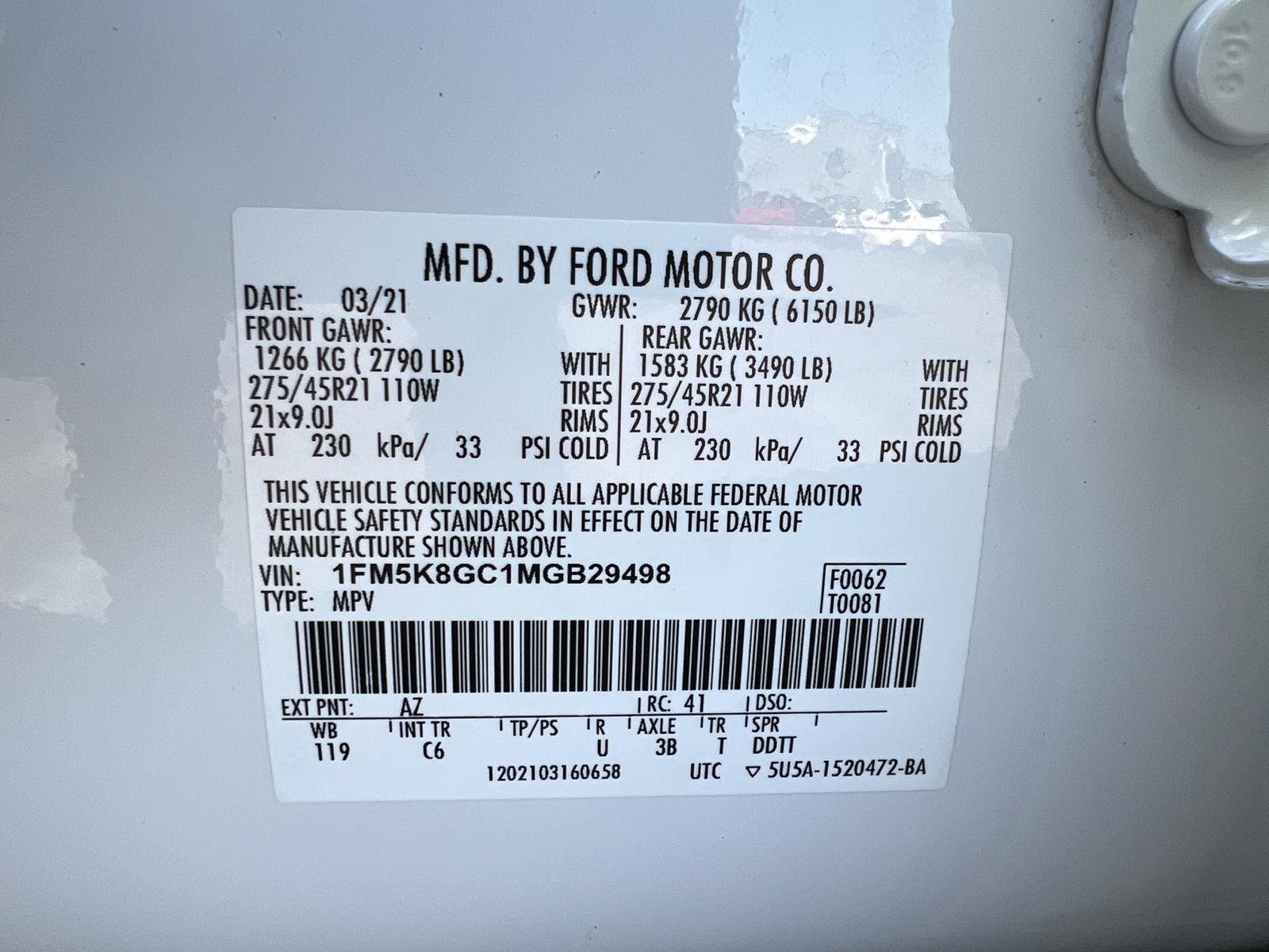 Used 2021 Ford Explorer ST w/ Equipment Group 401A image 60