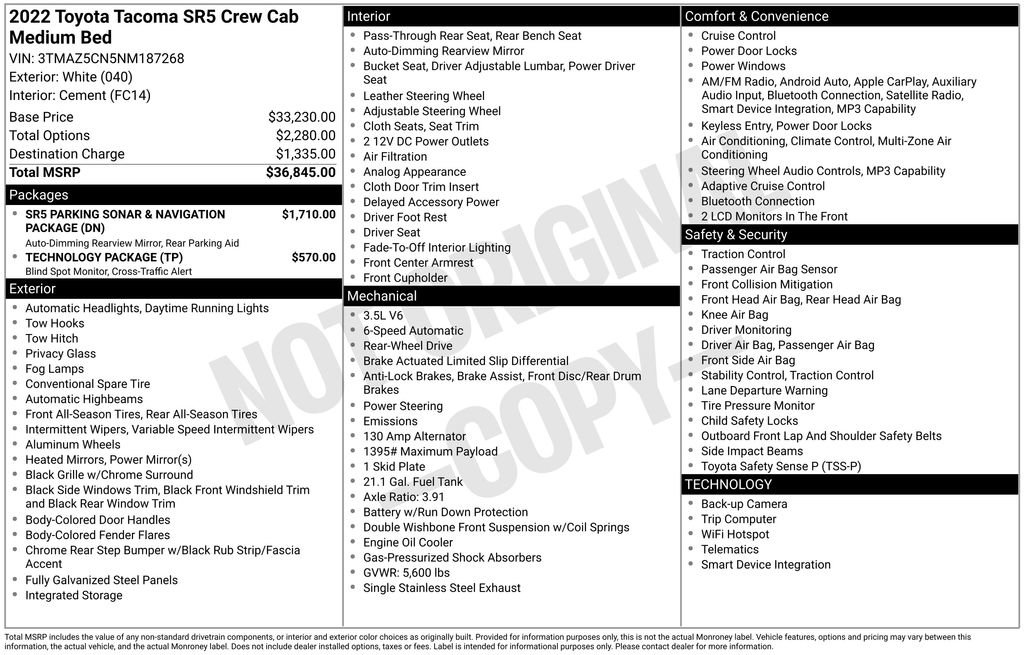 Used 2022 Toyota Tacoma SR5 RWD image 6