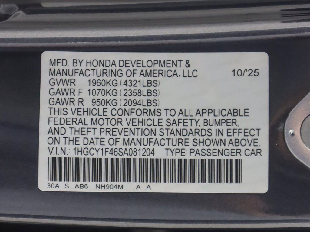 Certified 2025 Honda Accord SE image 25