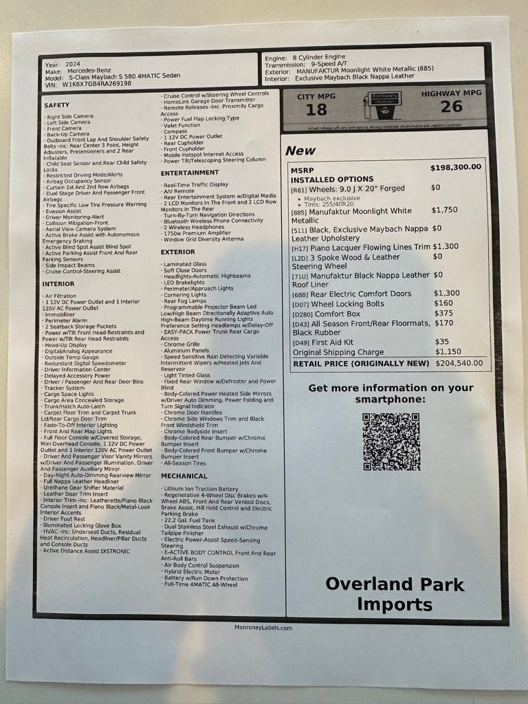 Used 2024 Mercedes-Benz Maybach S 580 4MATIC image 43