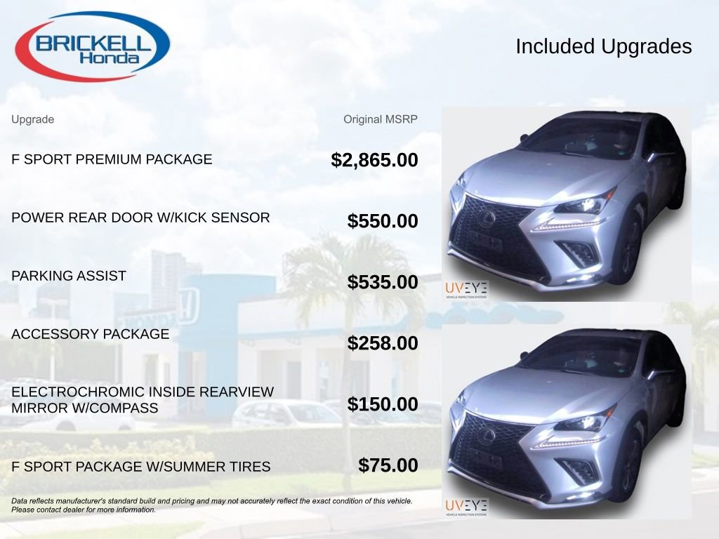 Used 2019 Lexus NX 300 F Sport w/ F Sport Premium Package image 11