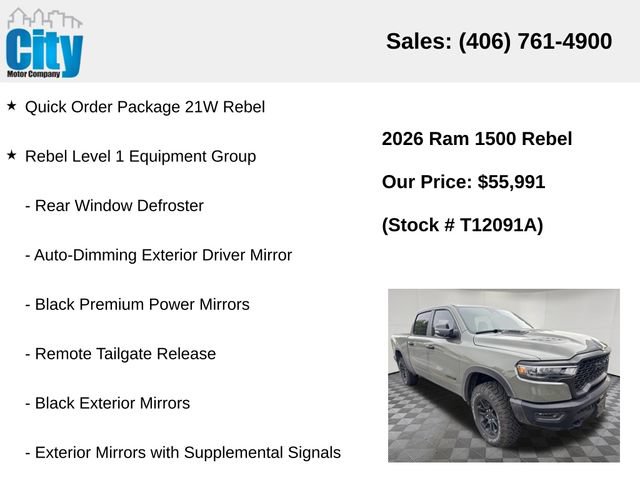 Used 2026 RAM 1500 Rebel w/ Bed Utility Group AWD/4WD image 6
