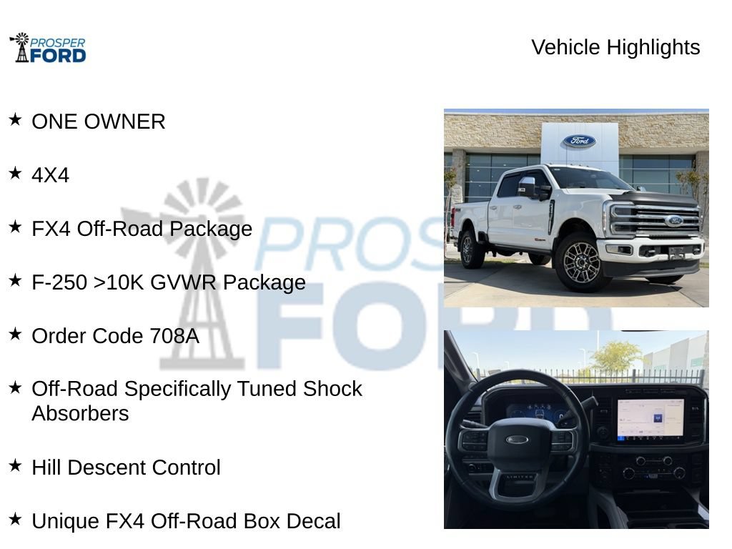 Used 2024 Ford F250 Limited w/ FX4 Off-Road Package AWD/4WD image 5