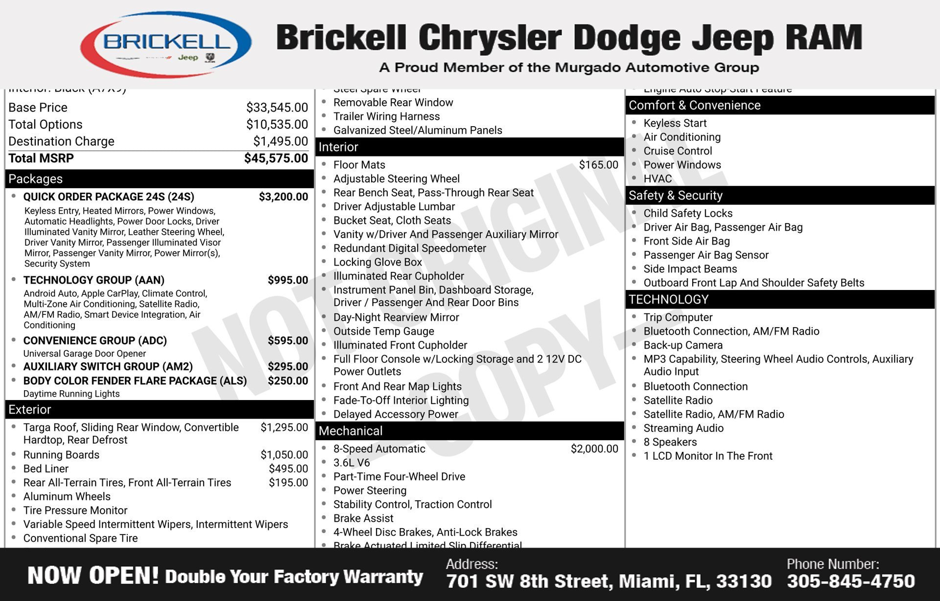 Used 2020 Jeep Gladiator Sport w/ Quick Order Package 24S AWD/4WD image 33