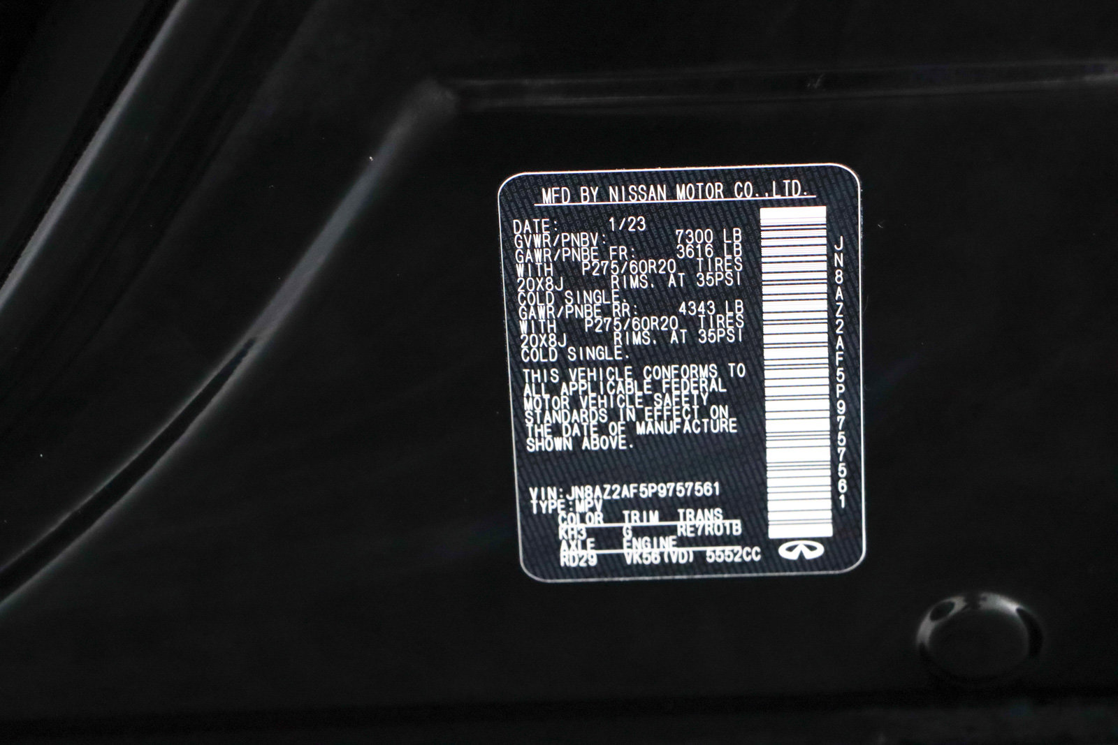 Used 2023 INFINITI QX80 Luxe w/ Cargo Package RWD image 37