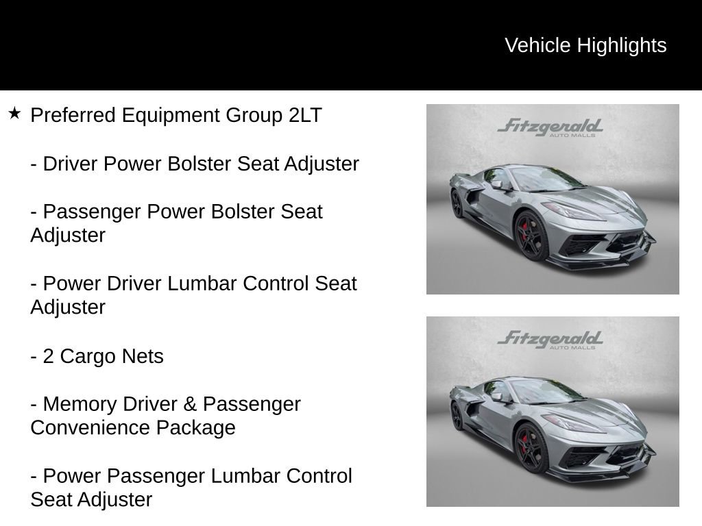 Used 2023 Chevrolet Corvette Stingray Preferred Cpe w/ Z51 Performance Package RWD image 9