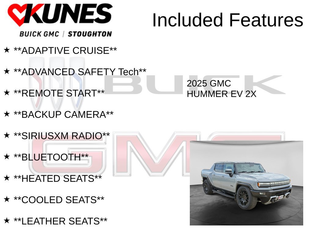 New 2025 GMC Hummer EV 2X w/ LPO, Dark Essentials Package AWD/4WD image 2