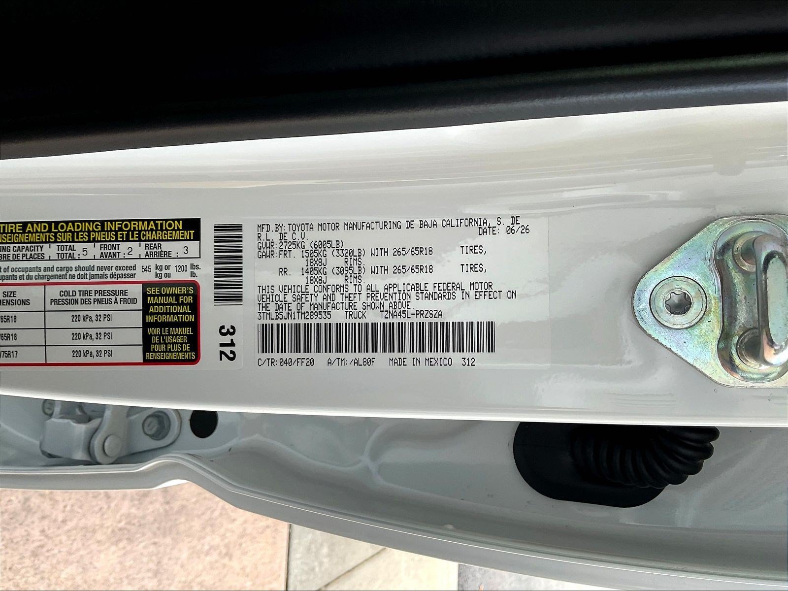 Used 2026 Toyota Tacoma SR5 AWD/4WD image 19