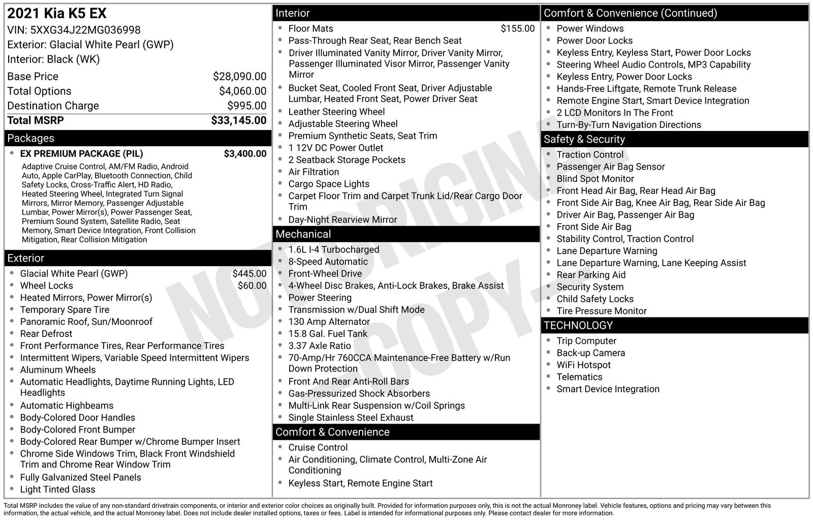 Used 2021 Kia K5 EX w/ EX Premium Package image 15