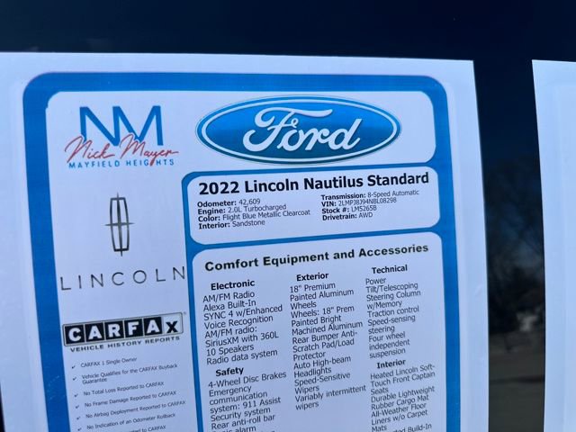 Used 2022 Lincoln Nautilus AWD w/ Premium Package image 40