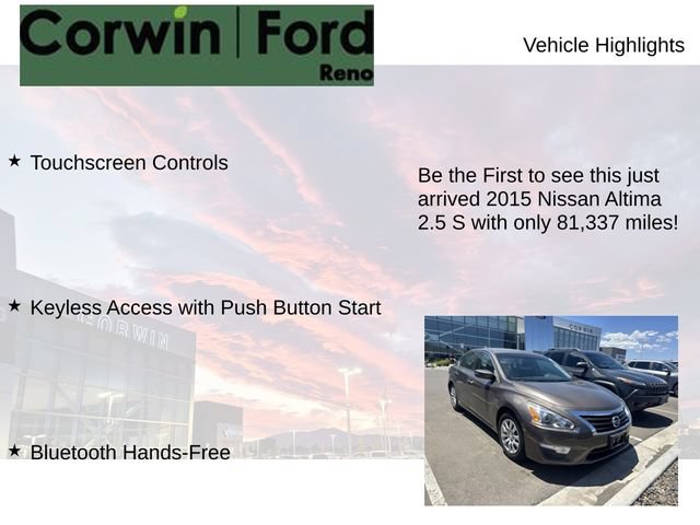 Used 2015 Nissan Altima 2.5 S w/ Power Driver Seat Package FWD image 4