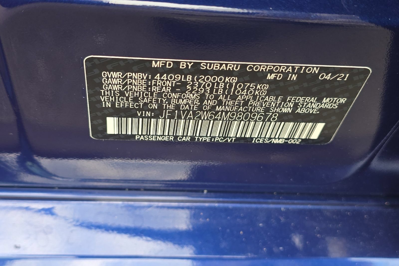Used 2021 Subaru WRX STI Limited AWD/4WD image 28