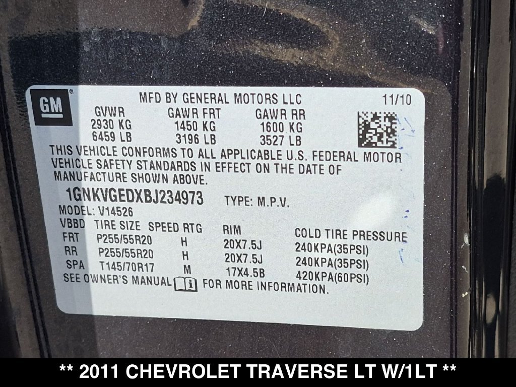 Used 2011 Chevrolet Traverse LT AWD/4WD image 34