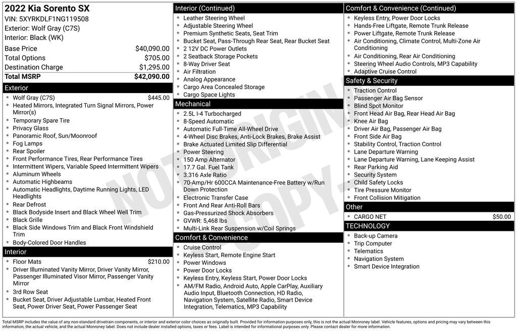 Used 2022 Kia Sorento SX image 2