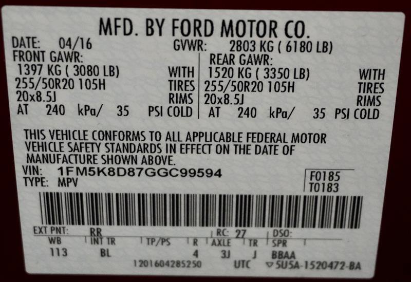 Used 2016 Ford Explorer XLT w/ Equipment Group 202A AWD/4WD image 50