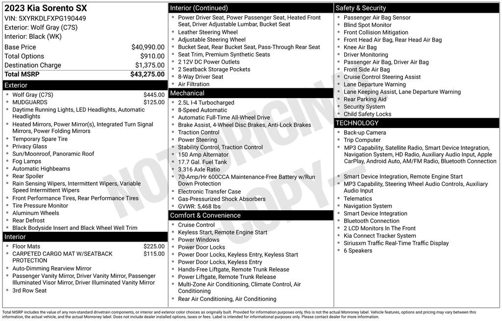 Certified 2023 Kia Sorento SX AWD/4WD image 33