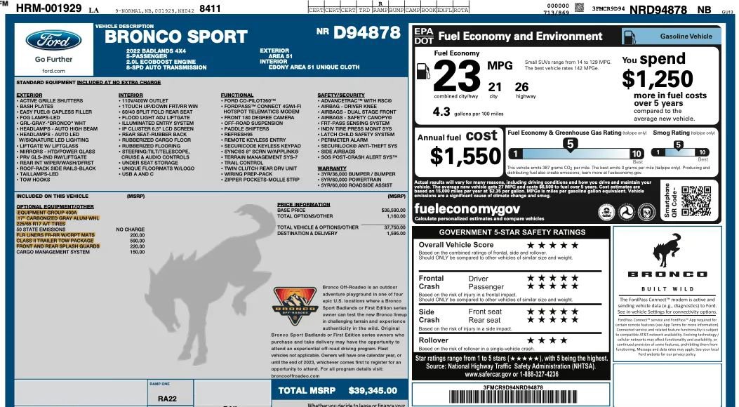 Used 2022 Ford Bronco Sport Badlands image 2