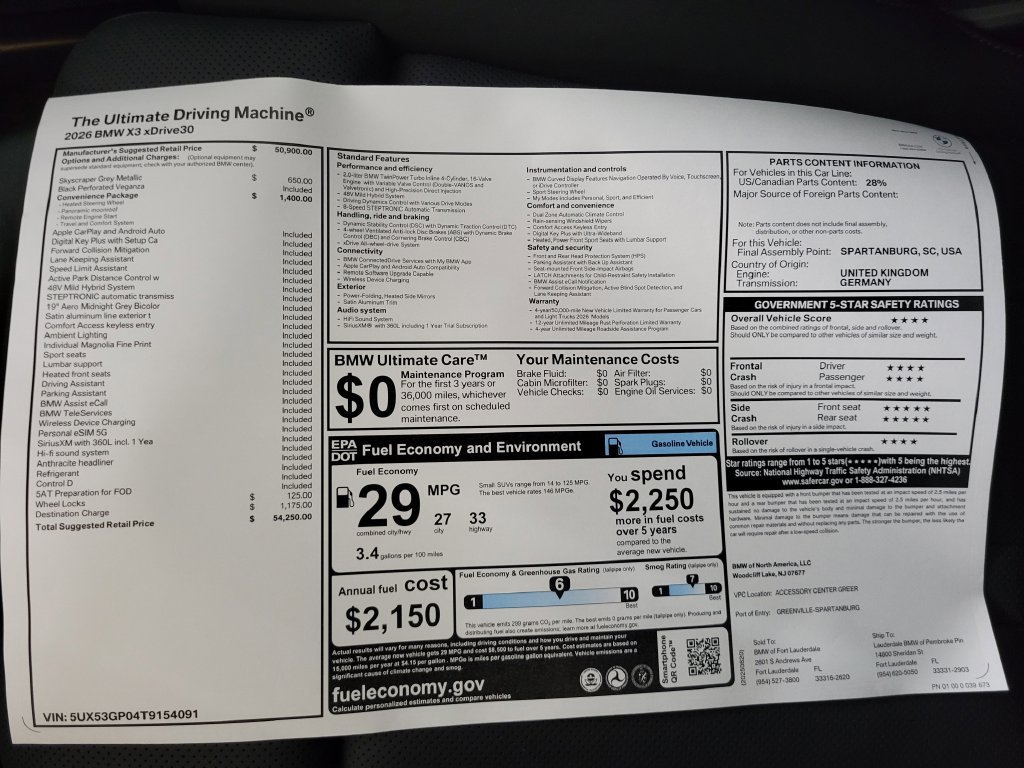 Certified 2026 BMW X3 xDrive30i w/ Convenience Package AWD/4WD image 14
