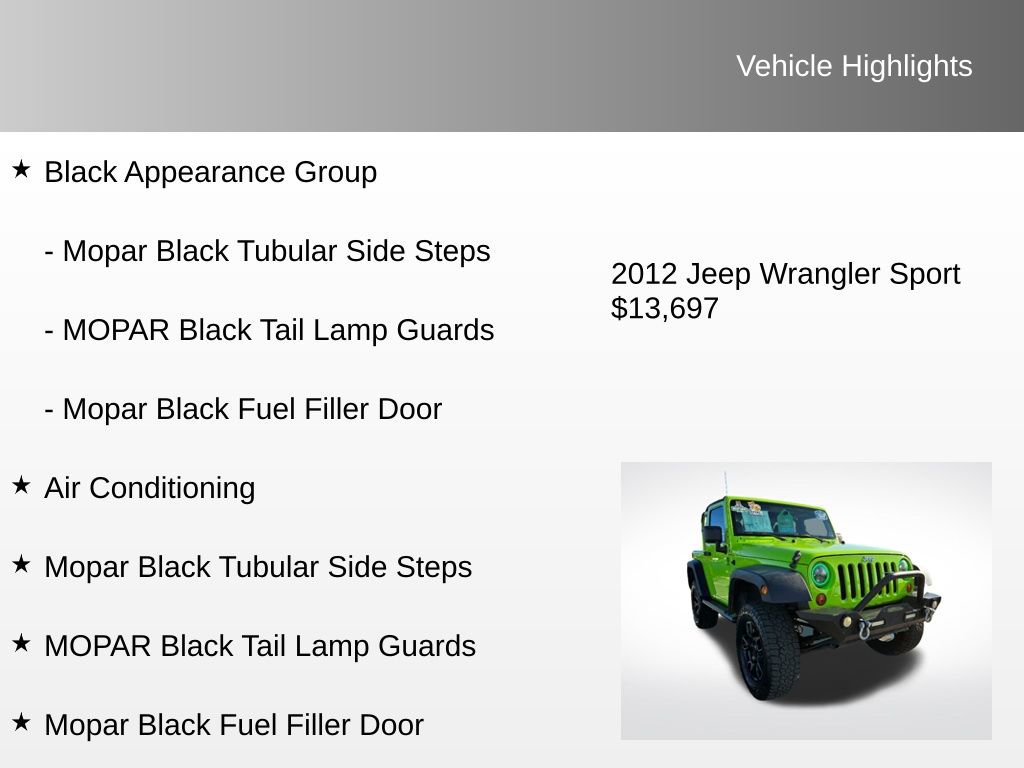 Used 2012 Jeep Wrangler Sport image 12