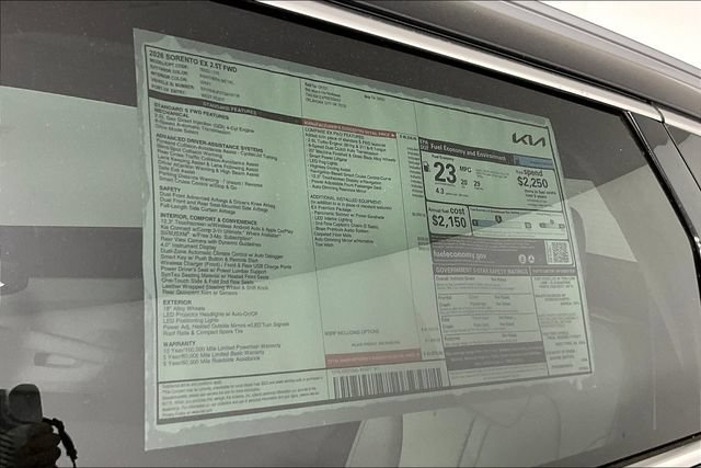 Certified 2026 Kia Sorento EX w/ EX Premium Package FWD image 14