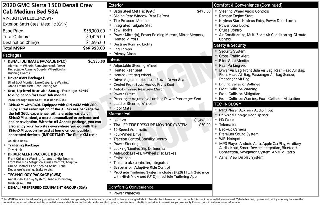 Certified 2020 GMC Sierra 1500 Denali w/ Denali Ultimate Package AWD/4WD image 34
