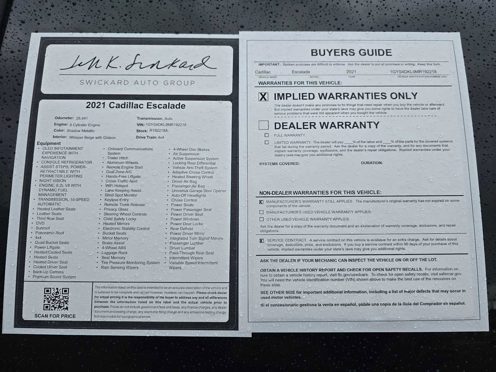 Used 2021 Cadillac Escalade Premium Luxury Platinum image 20