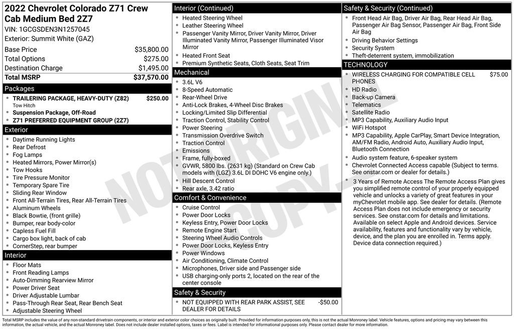 Used 2022 Chevrolet Colorado Z71 RWD image 36