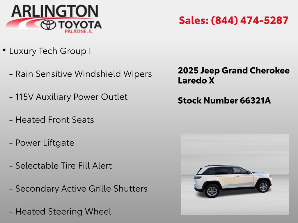 Used 2025 Jeep Grand Cherokee Laredo X w/ Luxury Tech Group I AWD/4WD image 2