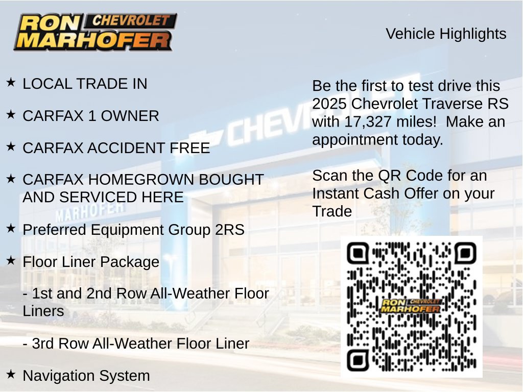 Used 2025 Chevrolet Traverse RS w/ LPO, Floor Liner Package AWD/4WD image 3