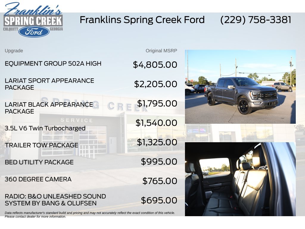 Used 2023 Ford F150 Lariat w/ Equipment Group 502A High AWD/4WD image 5