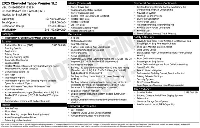 Used 2025 Chevrolet Tahoe Premier AWD/4WD image 2