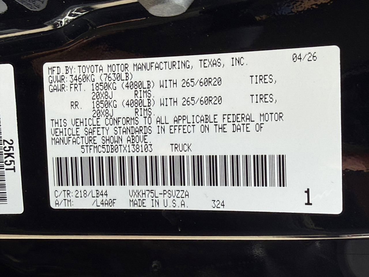 New 2026 Toyota Tundra 1794 Edition AWD/4WD image 27