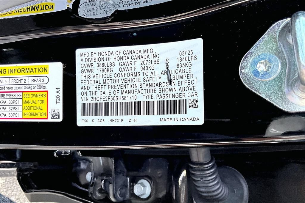 Used 2025 Honda Civic Sport image 16